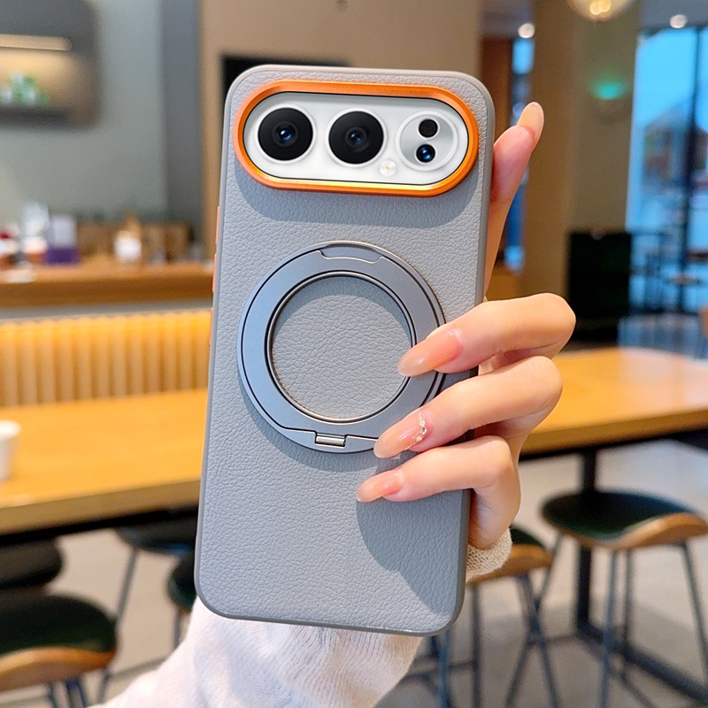 适用荣耀500手机壳创意时尚高端奢华金甲布纹荣耀500pro全包防摔皮纹保护套商务奢华旋转支架