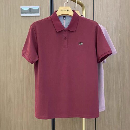 鳄鱼男桑蚕丝短袖Polo衫