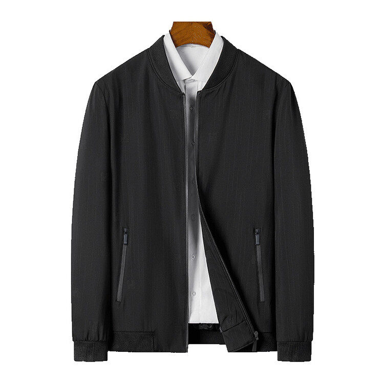 卡帝乐鳄鱼男棒球领夹克中年商务休闲爸爸装秋季新款拉链茄克外套