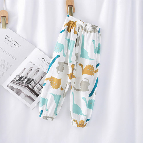 纯棉纱布夏季儿童防蚊裤