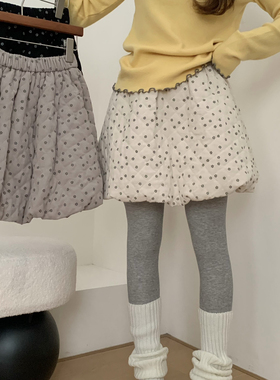 ING-百搭甜美短裙女新款减龄碎花压棉灯笼高腰花苞半身裙16882