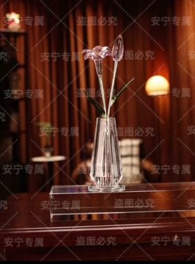 郁金香百合家居饰品酒柜餐边柜茶几书桌办公室办公桌装饰摆件