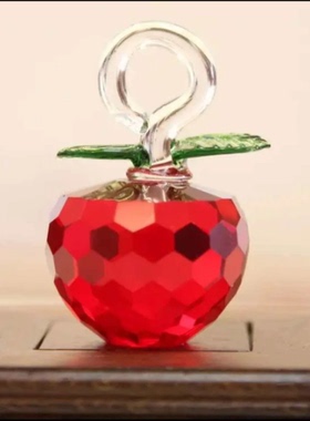 水晶小苹果红苹果紫苹果圣诞节平安果家居饰品小摆件