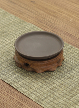 木托盘室内摆放花托搭配苔藓球绿植圆形方形圆形底托花盆底座