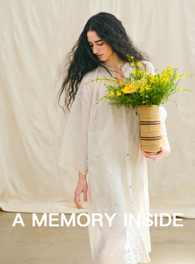 A Memory Inside法式浪漫 刺绣长款连衣裙女2025新款/吊带两件套