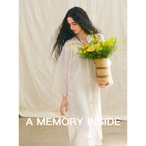 法式浪漫刺绣长款连衣裙女