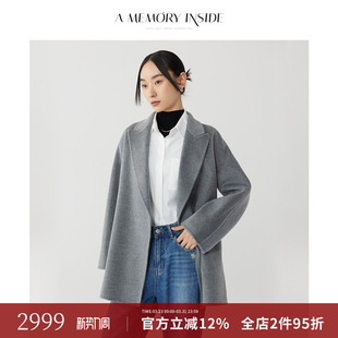 Memory 短款 Inside 经典 双面羊绒大衣呢子外套 100baby羊绒