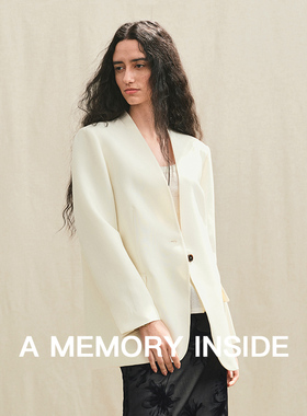 A Memory Inside高奢定制極简真丝羊毛西装外套女2025年春季新款