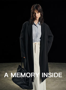 AMemory Inside进口三醋酸长款风衣外套女2024秋季新款气质高级感