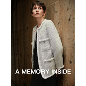 气质高级 羊毛小香风秋冬外套女时尚 Memory Inside韩国进口面料