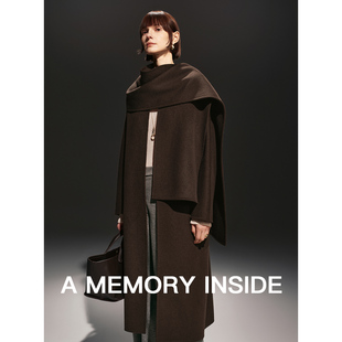 A Memory Inside超大围脖 95%澳洲进口羊毛外套女双面羊绒大衣冬