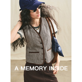 Inside澳洲进口羊毛马甲女春2025新款 Memory 叠穿深V领时髦洋气