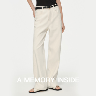 汉麻直筒牛仔裤 Memory Inside高奢 女 女春夏高级感显瘦阔腿裤