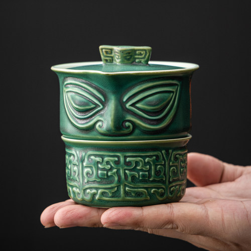 三星堆旅行茶具一壶二杯快客杯