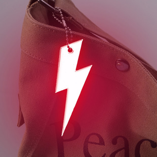 闪电儿童学生书包背包配饰反光挂件夜间安全警示标识高亮骑行反射