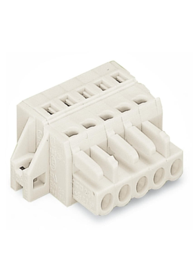 WAGO万可1线孔型插头焊针间距5mm2,50 mm²浅灰色721-112/031-000