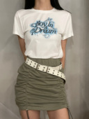 双排扣镂空星星装 饰腰带千禧年y2k朋克风辣妹个性 铆钉多孔皮带