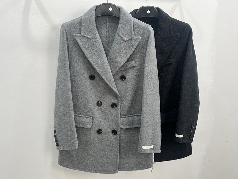新款小西装双面羊毛大衣女时尚韩版休闲宽松版遮肉显瘦毛呢外套女