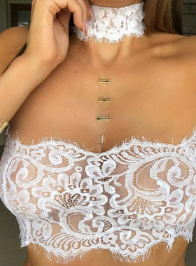 One-shoulder lace cropped short sleeves   休闲一字肩蕾丝短袖