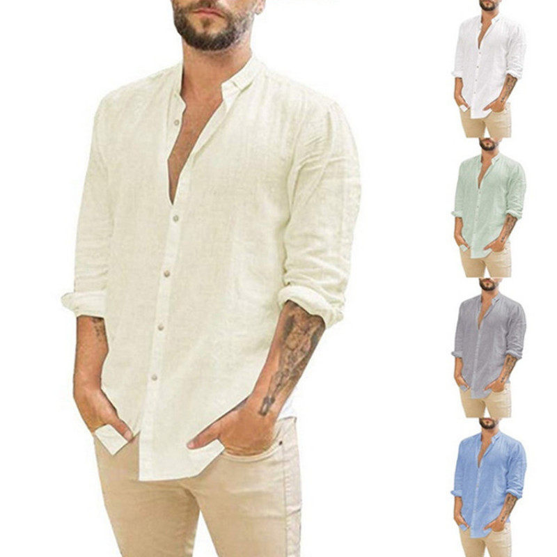 tops spring summer casual handsome leisure white blue shirts