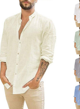 Tops Spring Summer Casual Handsome Leisure White Blue Shirts