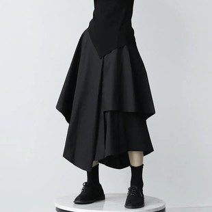 skirt high irregular 女士高腰显瘦不规则半身裙 waist Women