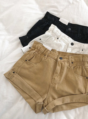 Waist Women Shorts Hotpants Casual Denim Shorts Women热裤A字