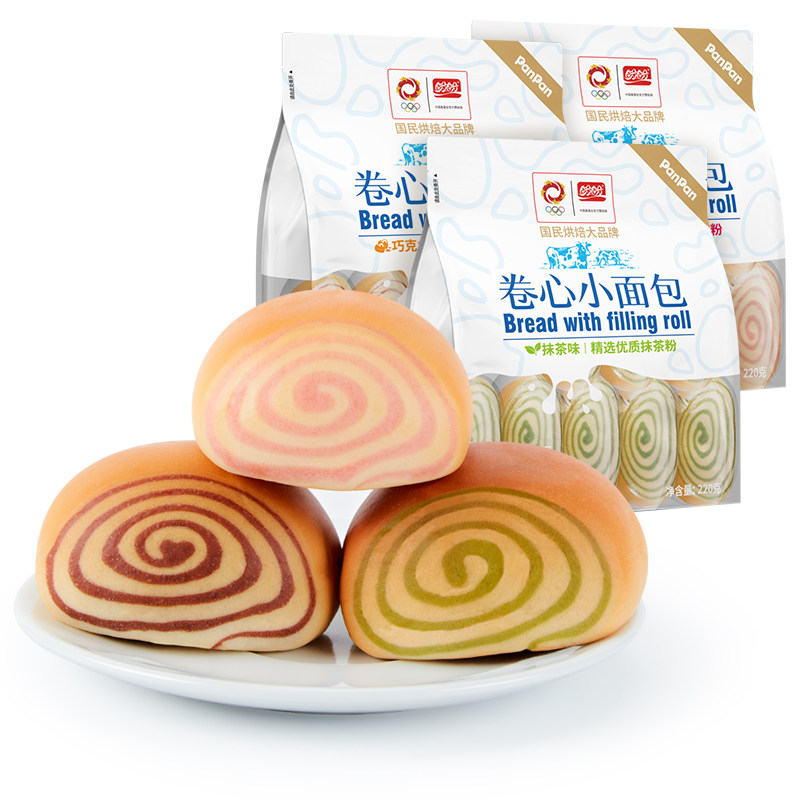 盼盼卷心小面包多口味面包下午茶甜点美味松软早餐220g下午茶甜点