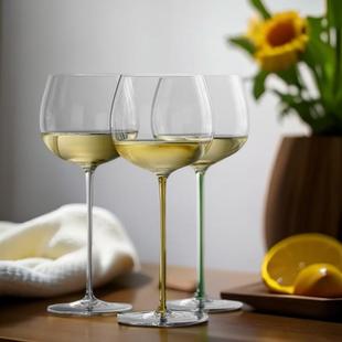 高颜值杯子 混色纯手工吹制霞多丽杯网红轻奢高档葡萄酒杯无铅