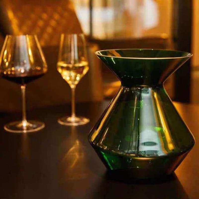 小号绿色品酒用红酒吐酒壶家用吐酒器吐酒桶吐酒杯无铅水晶玻璃