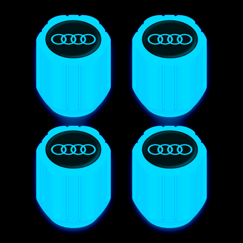 适用于奥迪A6L A4L Q5L A3 Q3 Q2L Q7 A5 A7夜光汽车轮胎气门嘴帽