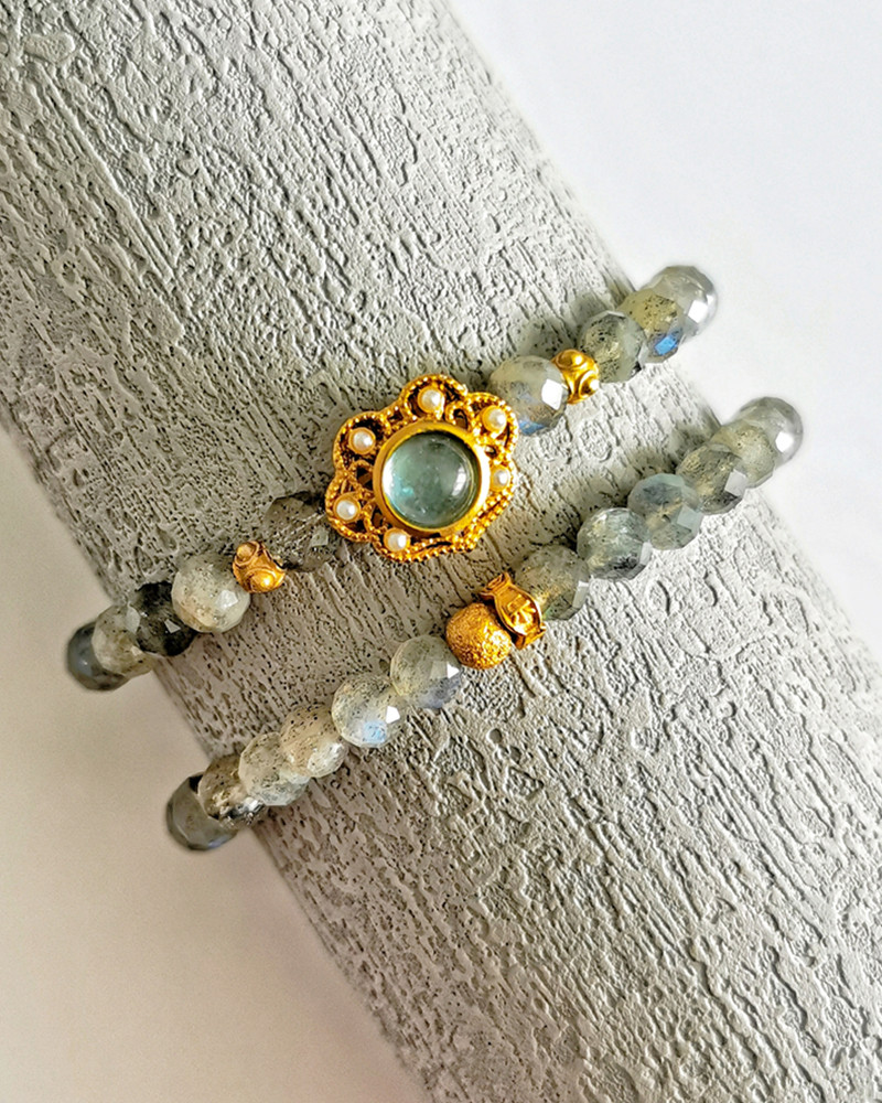 十二星座幸运石手链守护巨蟹座高级感小众礼物闺蜜月光转运珠手串