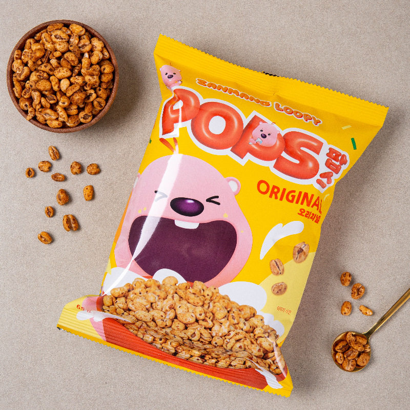 韩国进口赞萌露比巧克力味麦粒脆休闲膨化零食怀旧小吃追剧爆米花