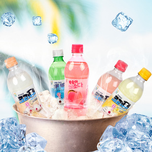 进口九日冰祖牛奶柠檬西柚酸奶白桃苏打水碳酸饮料500ml果味
