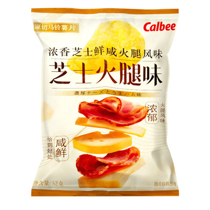 Calbee卡乐比原切马铃薯片石锅拌饭芝士火腿龙虾味膨化休闲小零食
