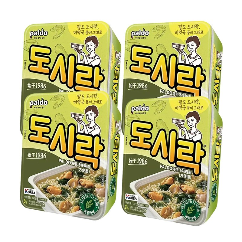 韩国进口PALDO八道海带汤味碗面86g韩式方便面夜宵速食泡面