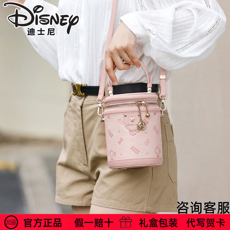 迪士尼包包女2025年新品米妮联名水桶包女士手提斜挎包生日送礼物