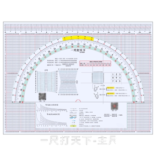 高精度 一尺打天下 地图作业尺识图用图尺子地形学作图工具地理坐标尺密位尺坡度尺测距离方位