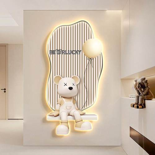 卡通暴力熊玄关装饰画