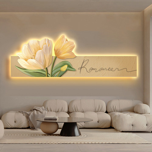 客厅沙发背景墙装饰画LED灯画