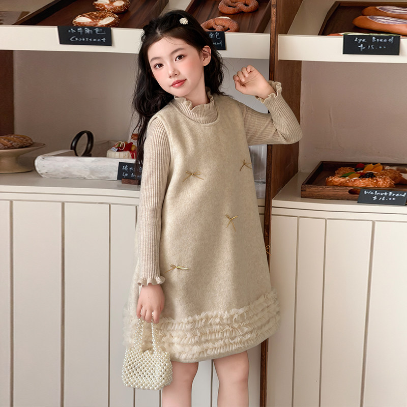 女童秋冬加厚呢子连衣裙2026新款儿童加厚洋气背心裙氛围感公主裙,童装/婴儿装/亲子装,连衣裙,淘宝优惠券,粉丝福利购,淘宝优惠卷