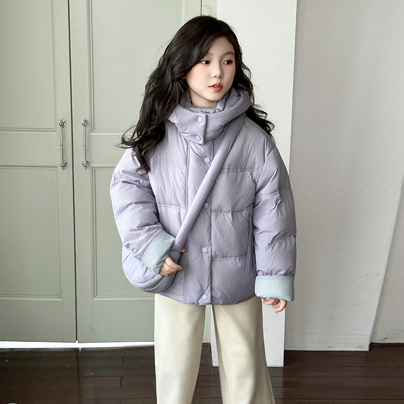 女童冬装棉服2025新款韩版儿童羽绒棉面包服中大童保暖冬季棉衣潮