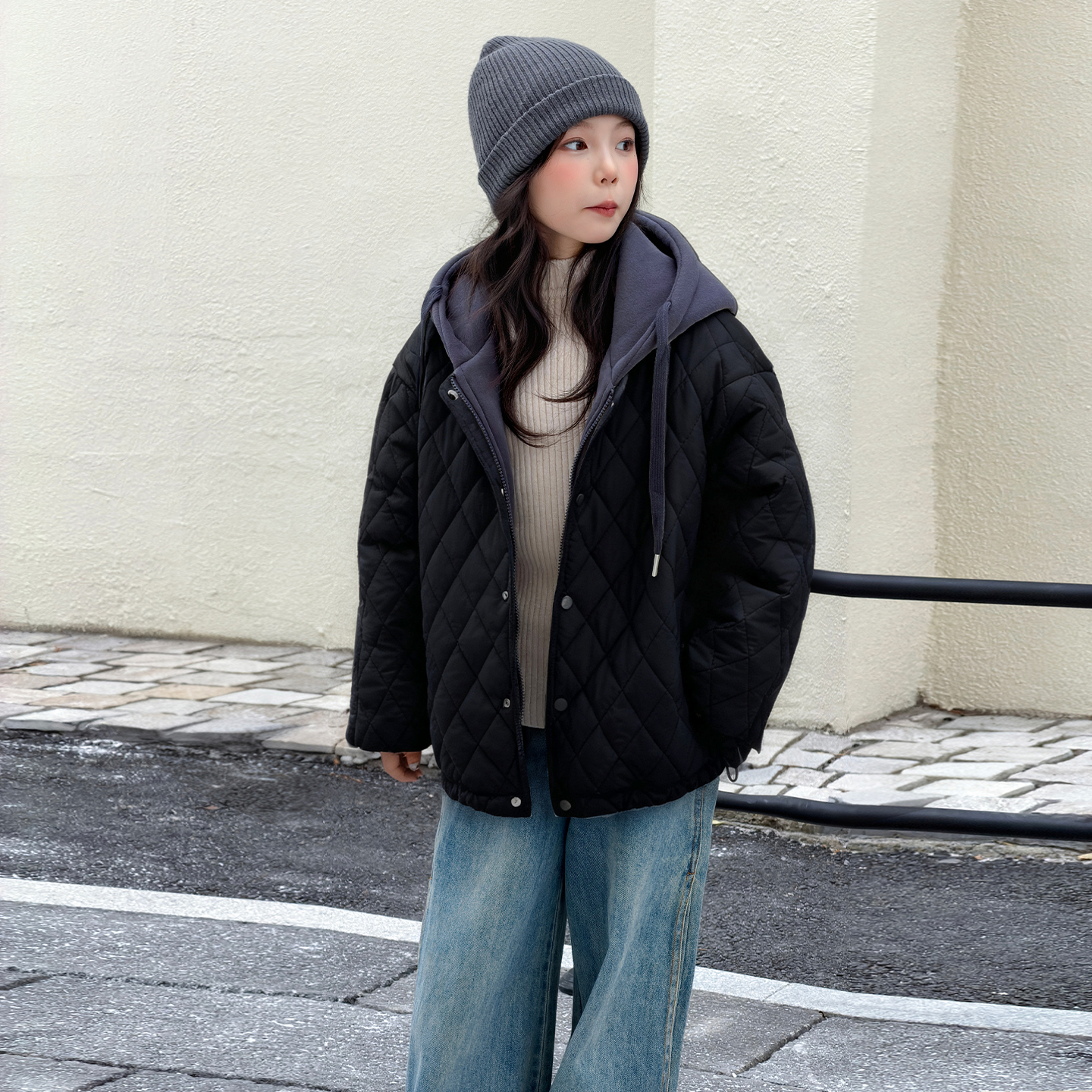 女童冬装棉服2025新款洋气儿童加绒加厚棉衣外套中大童冬季棉袄潮