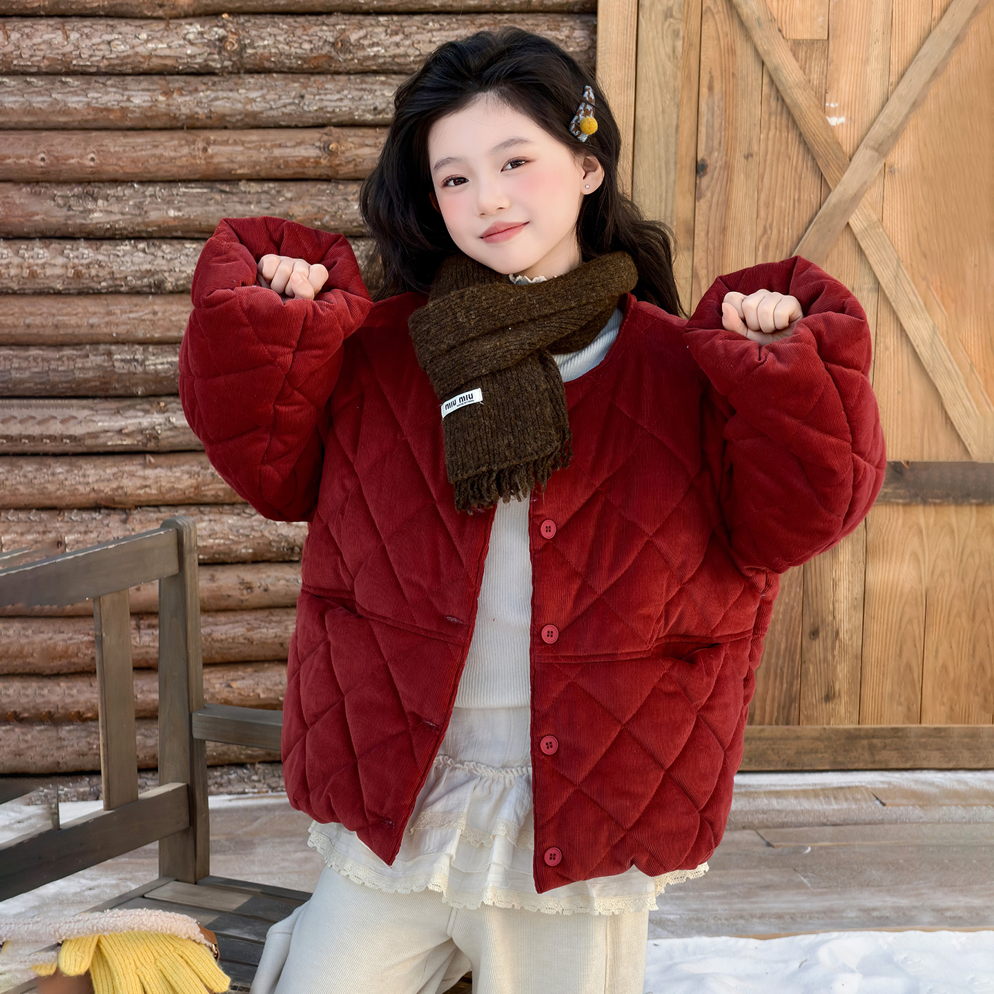 女童棉服外套冬装2025新款洋气儿童中国风保暖棉衣中大童冬天棉袄