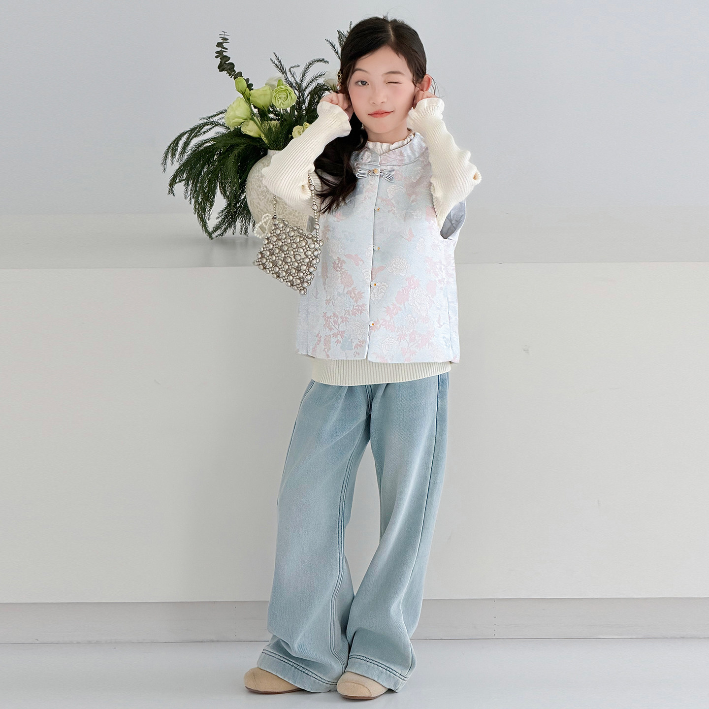 女童新中式马甲秋冬装2026新款国风坎肩儿童拜年服女孩汉服唐装潮,童装/婴儿装/亲子装,套装,淘宝优惠券,粉丝福利购,淘宝优惠卷