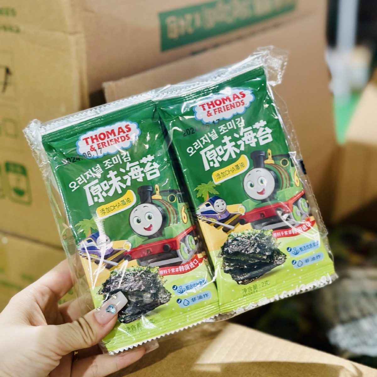 托马斯&朋友小火车海苔独立小包装海味零食海苔片6袋