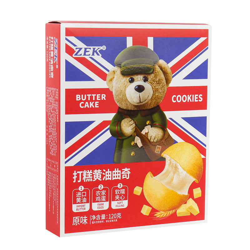 6盒 ZEK曲奇饼干120g(约8包)糕点零食蔓越莓味黄油燕麦饼干