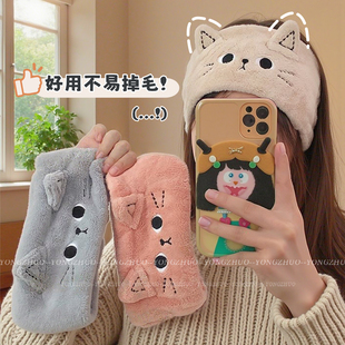 可爱毛绒发箍女款 洗脸头箍防滑不掉敷面膜专用束发带秋冬洗漱发卡