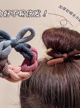 头绳不勒发无扎痕高马尾发绳女成人编织发圈高弹力耐用加粗橡皮筋