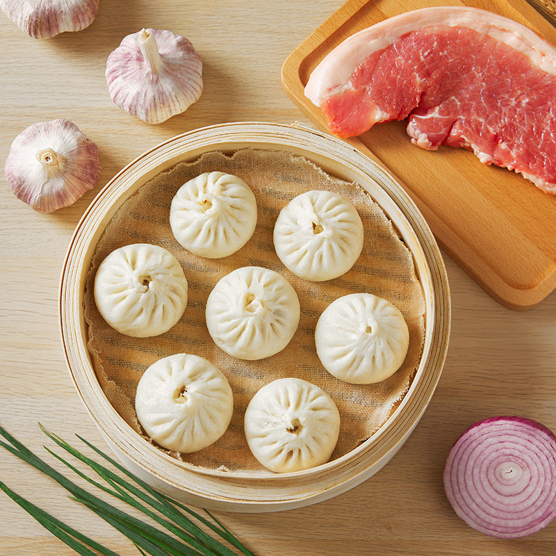 猪锦记嵊州小笼包鲜肉速冻包子速食面点半成品早饭加热熟食早餐